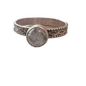 925 Sterling Silver Moonstone Ring Size 8